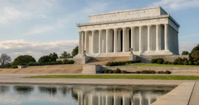 Původní redakční ilustrace Lincolnova památníku ve Washingtonu